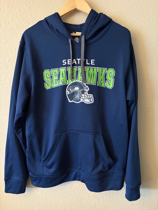 Nfl Apparel Other - Seattle Seahawks NFL Hoodie Navy Blue Pullover Sweatshirt Men’s Large